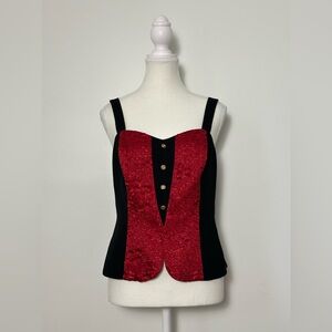 JOSEPH RIBKOFF Vintage Formal‎ Vamp Whimsigoth Tank Top Size L